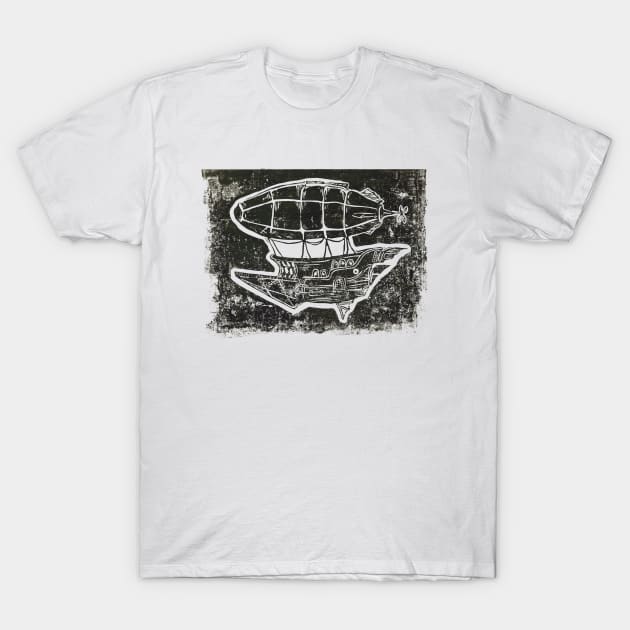 steampunk airship T-Shirt by mohnkese